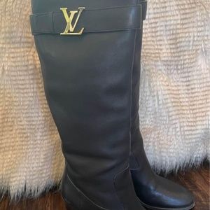 Louis Vuitton Leather Knee-High Riding Boots Size 39.5 (9)
